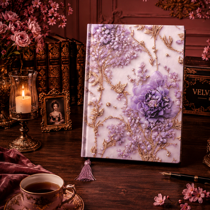 Victorian Wedding Dream Journal Purple Flower Wedding Dream Notebook Journal